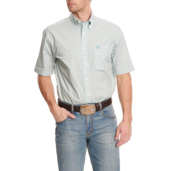 NWT Wrangler George Straight Relaxed Fit Short Sleeve Shirt M - Picture 1 of 9